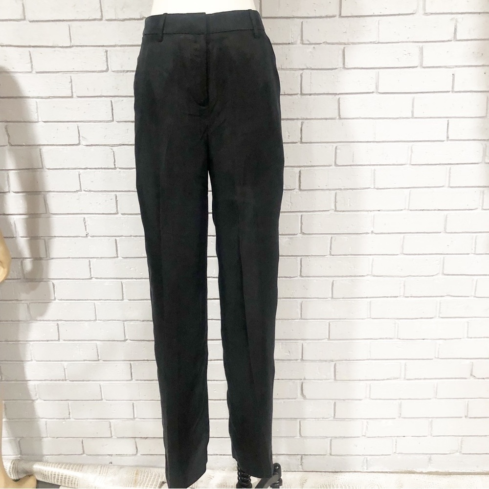 J.Crew Women's Black Drapey cupro-blend trouser